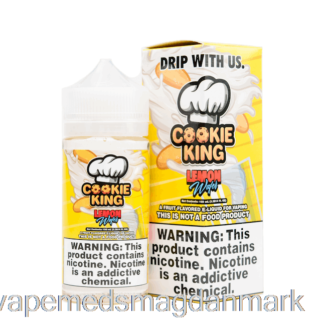Vape Med Smag Citronwafer - Cookie King - 100ml 6mg